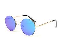 Eye Wear Lunette de soleil ronde miroir bleu Obladi - Taille unique - Bleu