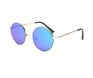 Eye Wear Lunette de soleil ronde miroir bleu Obladi - Taille unique - Bleu