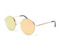 -Eye Wear-Lunette de soleil ronde miroir dore Obladi - Jaune