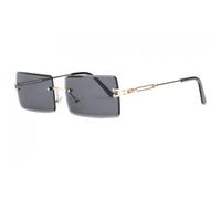 -Eye Wear-Lunette Soleil Percées Noires Monture Argent Homme et Femme Backy - Noir