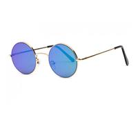 -Eye Wear-Lunettes de Soleil Miroir Rondes Bleues Homme et Femme Ocky - Bleu