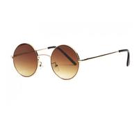 -Eye Wear-Lunettes de soleil rondes marron monture dorée homme et femme Ocky - Marron