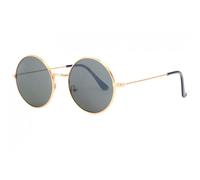 -Eye Wear-Lunettes Soleil Rondes Dorées et Grises Homme Femme Klom - Jaune