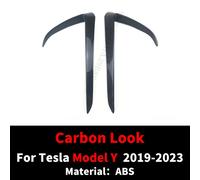 EyebloggWind-enquêter antibrouillard avant en ABS noir brillant,lame d'aspect carbone,couteau pour les remplacements,modèle 3 Y,2016-2023 - Type Y Carbon Look