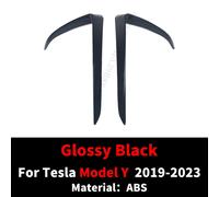EyebloggWind-enquêter antibrouillard avant en ABS noir brillant,lame d'aspect carbone,couteau pour les remplacements,modèle 3 Y,2016-2023 - Type Y Glossy Black