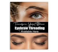 Eyebrow And Eyelash Care Poster Threading Guide Beauty Tips Visual Aid Salon Wall Decor For Esthetician(Framed,12x18inch(30x45cm))