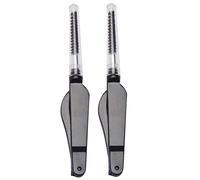 Eyebrow Comb 2 pièces 5, 7 pouces Double tête brosse à sourcils et peigne pliable en acier inoxydable dents cils Portable brosse à sourcils pour les femmes