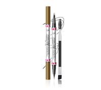 Eyebrow Crayon à sourcils 2 en 1 avec double pinceau, 2 stylos microblading - Brosses précises - Double pinceau