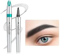 Eyebrow Pencil, 3D Waterproof Microblading Eyebrow Pen 4 Fork Tip Tattoo Pencil, Long Lasting Brow Tint for Makeup, Fills Brows for Rapid Draw Natural Makeup Collection Beginners Girls (Mixed)