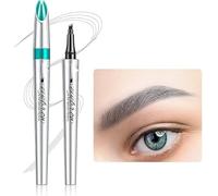 Eyebrow Pencil, 3D Waterproof Microblading Eyebrow Pen 4 Fork Tip Tattoo Pencil, Long Lasting Brow Tint for Makeup, Fills Brows for Rapid Draw Natural Makeup Collection Beginners Girls (Smoky Gray)