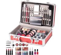 Eyebrow Pencil and Brush, Lipstick and Nail Polish, Makeup Case, Teen Beauty Essentials, Makeup Starter Kit, Compact Makeup Set Suitable Use for Travel Friendly Makeup Case