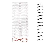 Eyebrow Stencil Kit - 12 Shape Templates with Headband | Easy Brow Shaping | Reusable Stencils, Soft Headband, Clear , Variety of Shapes, for Makeup Beginners, Helps Achieve Perfect Symmetrical B