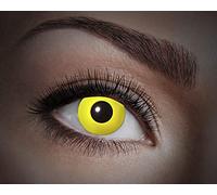 Eyecatcher 84027541-013 - Lentilles de contact UV colorées, 1 paire, pour 12 mois, jaune fluo, lumineuses, carnaval, Halloween, sans correction de la vue