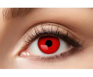 Eyecatcher 84027541-029 - Lentilles de contact UV colorées, 1 paire, pour 12 mois, rouge néon, lumineuses, carnaval, Halloween, sans correction de la vue