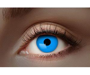 Eyecatcher 84027541-059 - Lentilles de contact colorées UV, 1 paire, pour 12 mois, bleu lumineux, carnaval, Halloween, sans correction de la vue