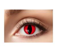 Eyecatcher 84063141-594 - Lentilles de contact colorées, 1 paire, pour 12 mois, sans amidon marin, Rouge, Carnaval, Mardi gras, Halloween, sans correction