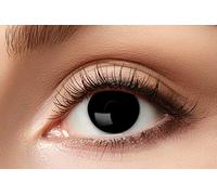 Eyecatcher 84063141-595 - Lentilles de contact colorées, 1 paire, pour 12 mois, noir, Halloween, sans correction de la vue, Carnaval, Mardi gras, sans correction de la vue