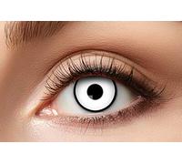 Eyecatcher 84063141-633 - Lentilles de contact colorées, 1 paire, pour 12 mois, blanches, Halloween, sans correction de la vue, Carnaval, Mardi gras, sans correction de la vue
