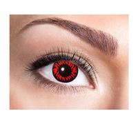 Eyecatcher 84065141-713 - Lentilles de contact colorées, 1 paire, pour 12 mois, rouges, Halloween, sans correction de la vue, Carnaval, Mardi gras, sans correction de la vue