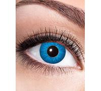 Eyecatcher 84065141-809 - Lentilles de contact colorées, 1 paire, pour 12 mois, bleu, carnaval, Halloween, sans correction de la vue, Taille unique