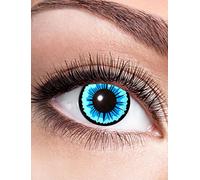 Eyecatcher 84078841-735 - Lentilles de contact colorées, 1 paire, pour 12 mois, bleu, carnaval, Halloween, sans correction de la vue