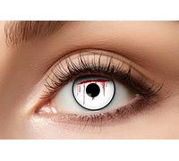 Eyecatcher 84080441-807 - Lentilles de contact colorées, 1 paire, pour 12 mois, blanc, carnaval, Halloween, sans correction de la vue
