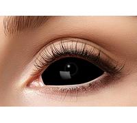 Eyecatcher 84091541-s03 - Lentilles de contact colorées Sclera, 1 paire, pour 6 mois, noir, carnaval, Halloween, sans correction de la vue