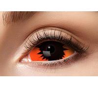 Eyecatcher 84091541.s09 - Lentilles de contact colorées Sclera, 1 paire, pour 6 mois, noir, orange, carnaval, Halloween, sans correction de la vue