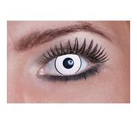 Eyecatcher 84092841.e03 - Lentilles de contact colorées Sclera, 1 paire, pour 6 mois, sans amidon marin, blanc, Carnaval, Halloween, sans correction