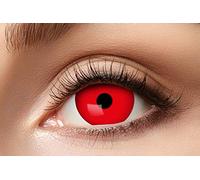 Eyecatcher 84092841.e04 - Lentilles de contact colorées Sclera, 1 paire, pour 6 mois, rouge, carnaval, Halloween, sans correction de la vue