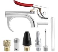 Eyech Kit d'accessoires pour compresseur d'air 7 pièces, ensemble d'outils à air NPT à connexion rapide de 6,35 mm pour compresseur, comprend un pistolet de soufflage, une buse d'extension, une pointe