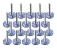 Eyech Lot de 20 patins de nivellement M6 transparents réglables pour meubles, pieds de nivellement pour table et chaise