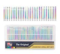 Eyech Lot de 30 forets à ongles avec tête de meulage diamant pour ongles en gel acrylique, manucure, pédicure