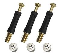 Eyech Lot de 50 clous de fixation pour meubles avec cheville 2 en 1 Écrou de roue et vis excentrique pour armoire tiroir commode