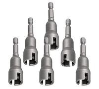 Eyech Lot de 6 tourne-écrous à ailettes électriques Hurricane, tournevis à œillet, forets à douille hexagonaux de 6,35 mm pour écrous de panneau, vis, œillets, crochet en C