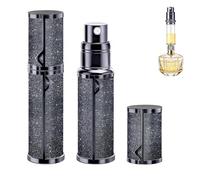 EYECURL 5ml Perfume Atomiser, Bouteille rechargeable pour les amateurs de parfum, la maison, l'extérieur, les voyages d'affaires (Black/Patina, 8.5cm)