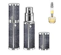 EYECURL 5ml Perfume Atomiser, Pocket Leakproof Perfume Travel Refillable bottle for Perfume Lovers Home Outdoor Business Trip (Black/Patina)