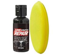 Eyeglass Scratch Remover - Lens Polishing Wax for Clear Viewing | 30g Liquid Formula with Soft Sponge Applicator, Scratch Repair Solution for Sunglasses Glass Goggles Windshield Helmet