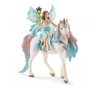 Coffret de Figurines Fée Eyela avec Jouet Licorne de Princesse - Princesse Volante avec Figurine Licorne et Baguette Magique -