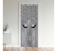 Eyelash Clignotant Rideau Occultant Rideaux Eyes Modèle Gris Rideau de Porte 86x203cm Rideaux Exterieur d'entrée Stylish Modern Simple Belles pour Rideaux Interieur Salon Chambre