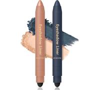 Eyeliner 2025 Lot de 6 crayons eyeliner mats à séchage rapide avec éponge Noir