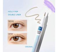 Eyeliner double pointe Holly Pop 01 Original, ultra léger, précis comme de l'encre, tenue 24h, séchage rapide, sans traction, sans huile, format mini portable, résistant à la transpiration, convient a