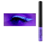 Eyeliner étanche UV Glow Fluo - Set eyeliner liquide mat - Eyeliner brillant - Longue durée - Rendu des couleurs élevé - Cadeau d'Halloween pour femme - Violet