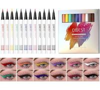 Eyeliner Liquide, 12 Couleurs Matte Eyeliner Waterproof Eye Liner Colorer Delineador De Ojos Imperméable Longue Durée Corps Peinture Visage Maquillage Femme Pour Cosplay Halloween Noël