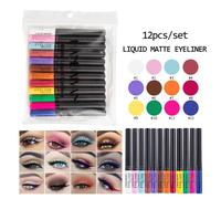 Eyeliner Liquide Colore Impermeable À L'eau Naturel Eye Liner Bleu Rouge Vert Blanc Marron Femmes Yeux Maquillage Cosmetiques Stylo