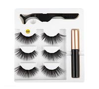 Eyeliner magnétique Kit de faux cils facile à porter Eyeliner liquide à séchage rapide Eyeliner magnétique de faux cils Eyeliner liquide magnétique Eyeliner liquide Faux Cils Jeu de pincettes # Mix 11
