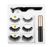 Eyeliner magnétique Kit de faux cils facile à porter Eyeliner liquide à séchage rapide Eyeliner magnétique de faux cils Eyeliner liquide magnétique Eyeliner liquide Faux Cils Jeu de pincettes # Mix 15
