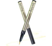 Eyeliner Nacré, Crayon Eyeliner Liquide Résistant À L'eau Et À L'effacement, Pointe Brosse Flexible Pour Un Contrôle Facile, Multi-Usages En Un Seul Stylo, Or (Gold)