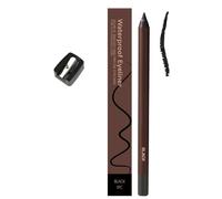 Eyeliner Pencil, 24 Hr Waterproof Eyeliner Duo Sharpenable Eye Pencil, 2 in 1 Eye Liner and Eyebrow Pencils Waterproof Eyeliners, No Smudging, Fading, Smooth & Easy to Color (Black)