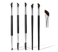 Eyeliner Pinsel Set - 5 pièces pinceaux eyeliner inclinés, ultra-fins pour une précision optimale dans l'application de l'eyeliner et la teinture des sourcils, set de pinceaux de maquillage pour les